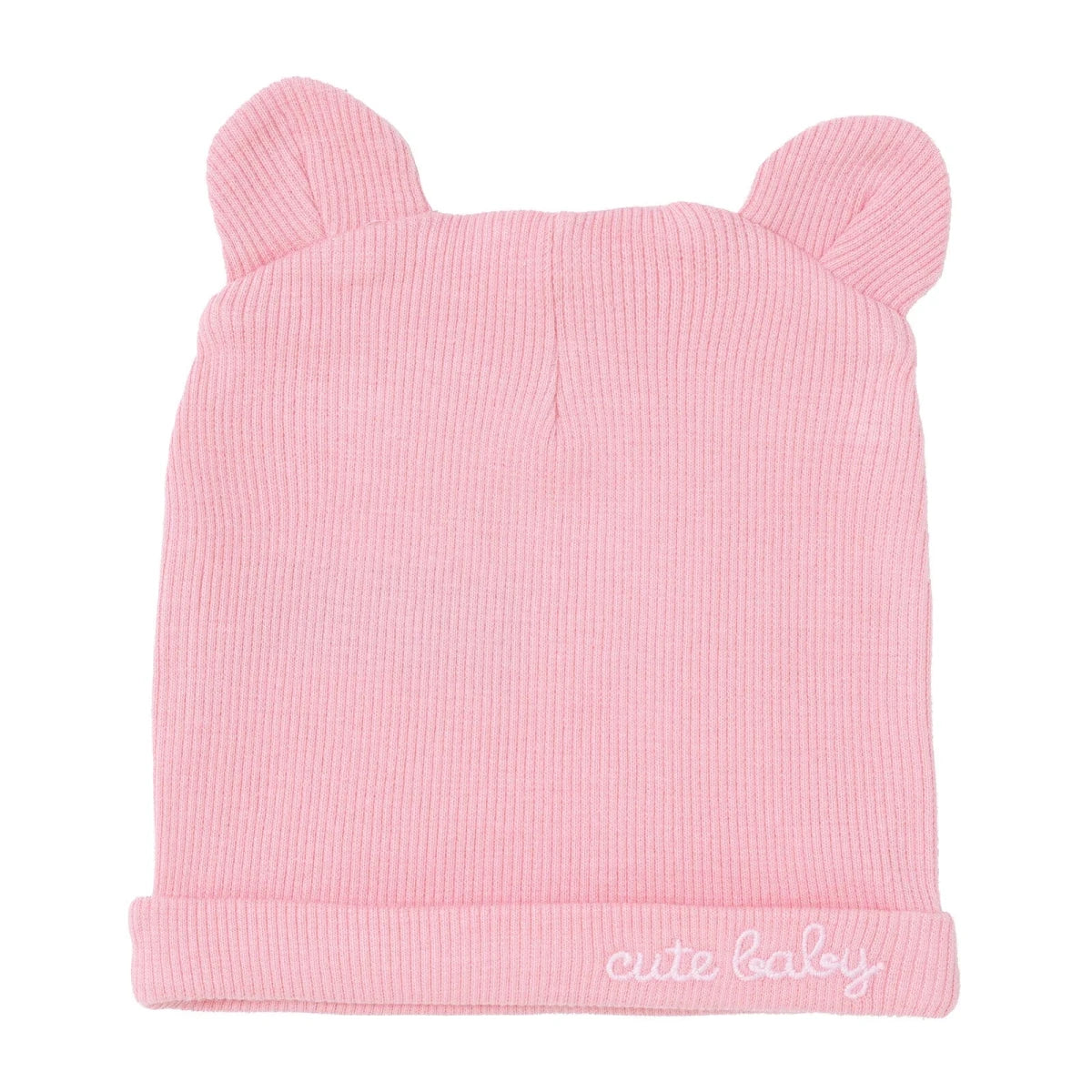 HelloBaby Slogan Print Ribbed Baby Hat (Newborn) Pink - ebebek