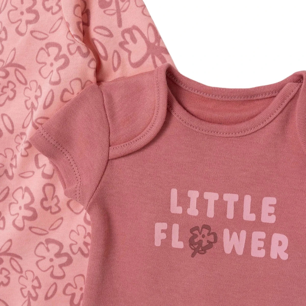 HelloBaby Floral Print Baby Bodysuit, Hat & Sleepsuit Set (Newborn to 3-6 Months) Pink - ebebek