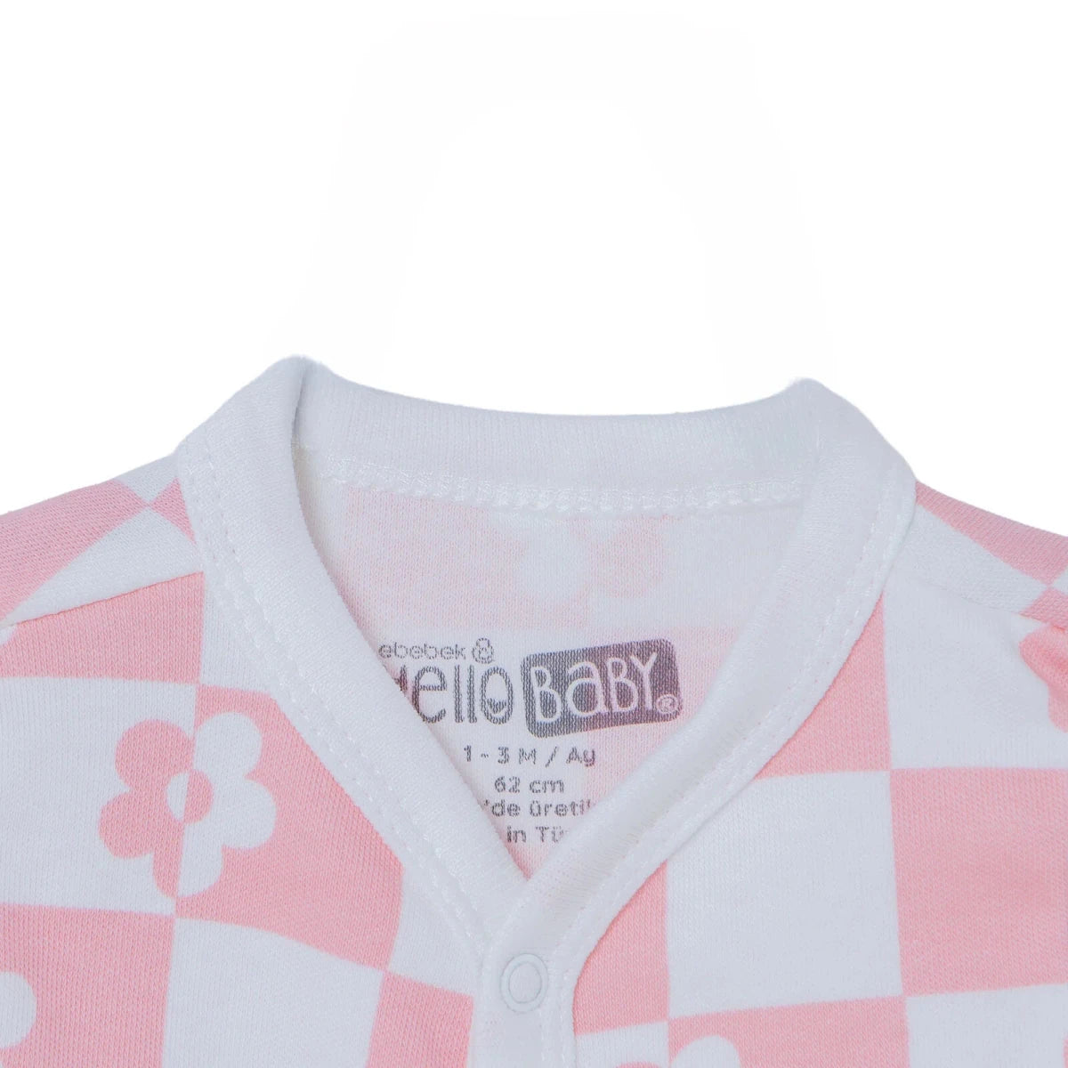 HelloBaby "Just Love" Slogan Baby Bodysuit, Hat & Sleepsuit Set (Newborn to 3-6 Months) Pink - ebebek