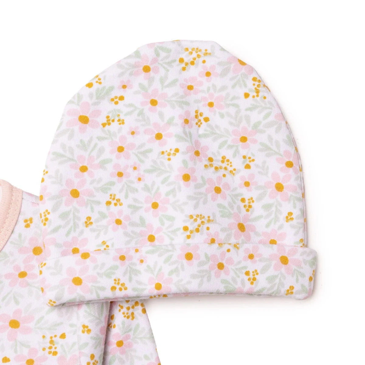 HelloBaby Floral Print Baby Bodysuit, Hat & Sleepsuit Set (Newborn to 3-6 Months) Pink - ebebek