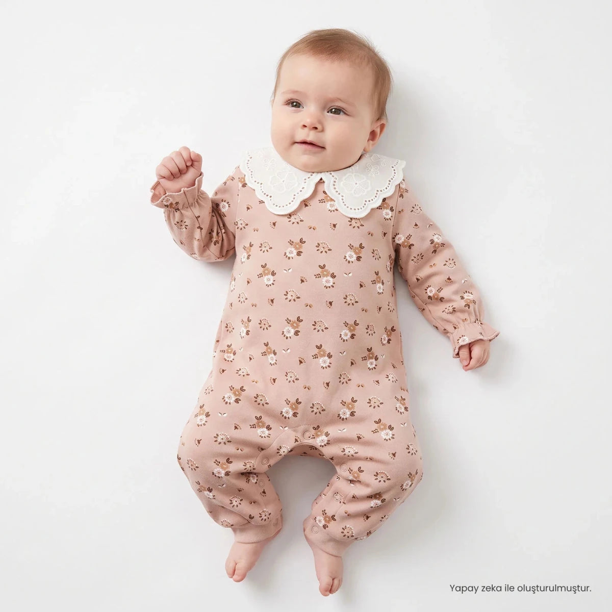 HelloBaby Floral Print Footless Baby Sleepsuit (Newborn to 6-9 Months) Pink - ebebek