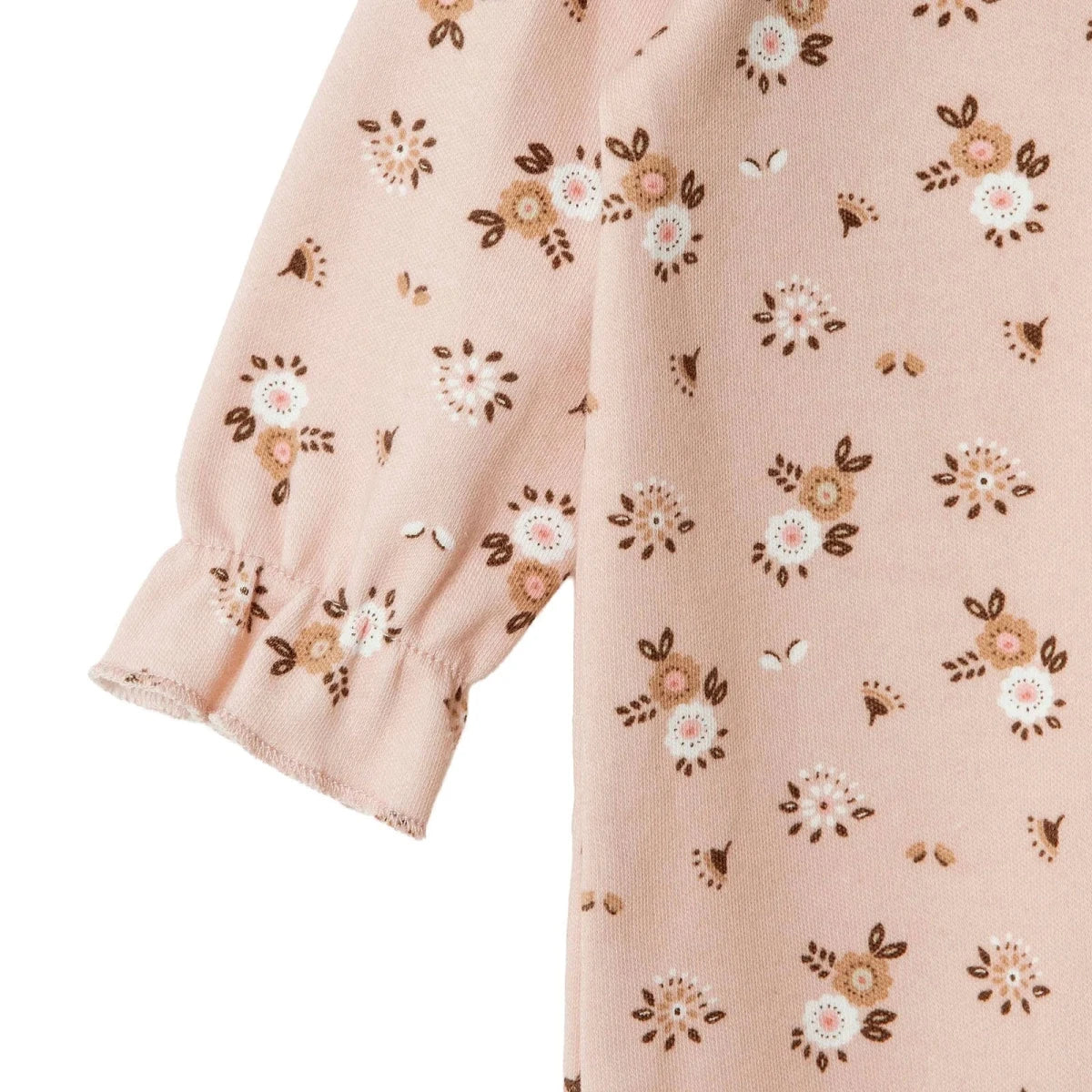 HelloBaby Floral Print Footless Baby Sleepsuit (Newborn to 6-9 Months) Pink - ebebek