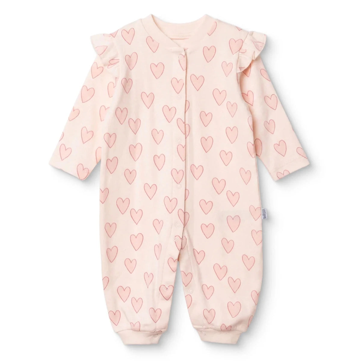 HelloBaby Heart Print Footless Baby Sleepsuit (Newborn to 6-9 Months) Pink - ebebek