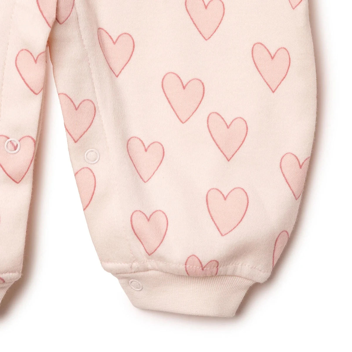 HelloBaby Heart Print Footless Baby Sleepsuit (Newborn to 6-9 Months) Pink - ebebek