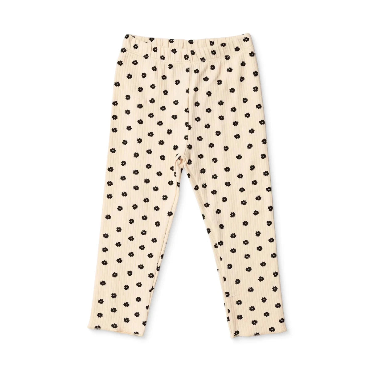 HelloBaby Floral Print Ribbed Baby Leggings (3-6 Months to 4-5 Years) Ecru Printed - ebebek