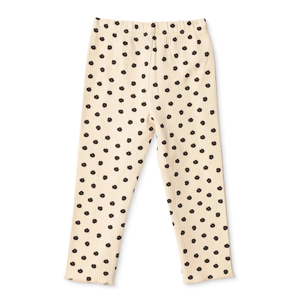 HelloBaby Floral Print Ribbed Baby Leggings (3-6 Months to 4-5 Years) Ecru Printed - ebebek
