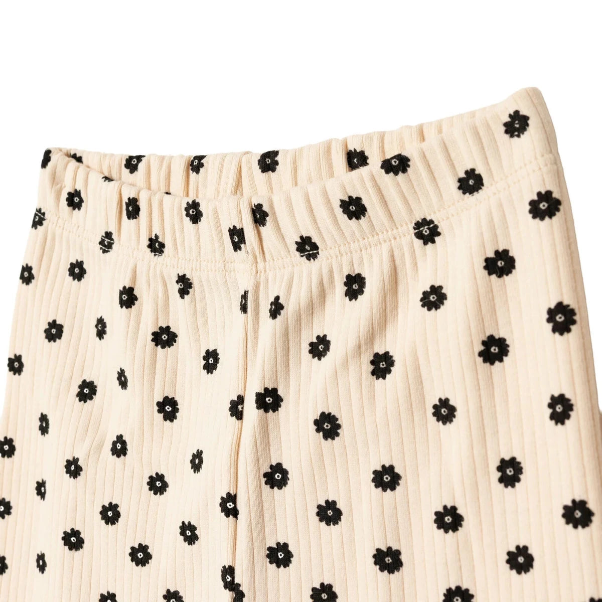 HelloBaby Floral Print Ribbed Baby Leggings (3-6 Months to 4-5 Years) Ecru Printed - ebebek