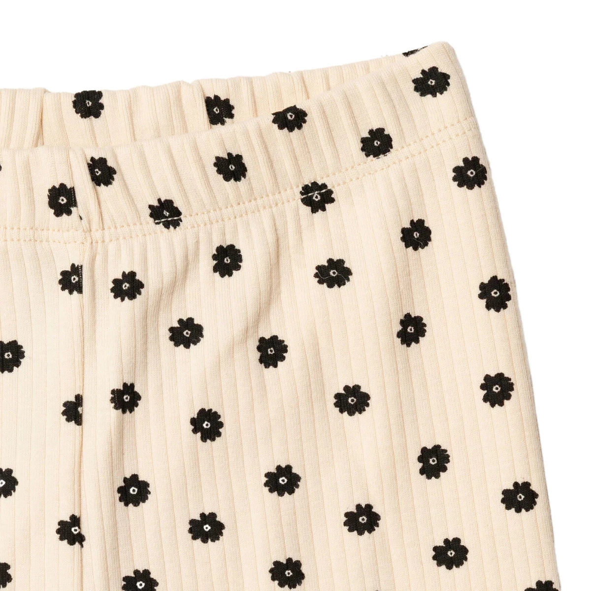 HelloBaby Floral Print Ribbed Baby Leggings (3-6 Months to 4-5 Years) Ecru Printed - ebebek