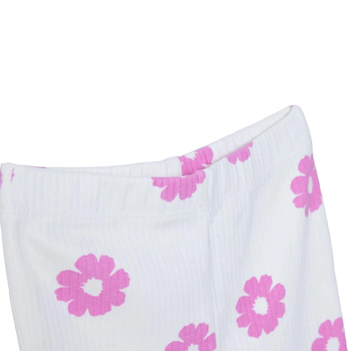 HelloBaby Floral Print Ribbed Baby Leggings (3-6 Months to 4-5 Years) Ecru Printed - ebebek