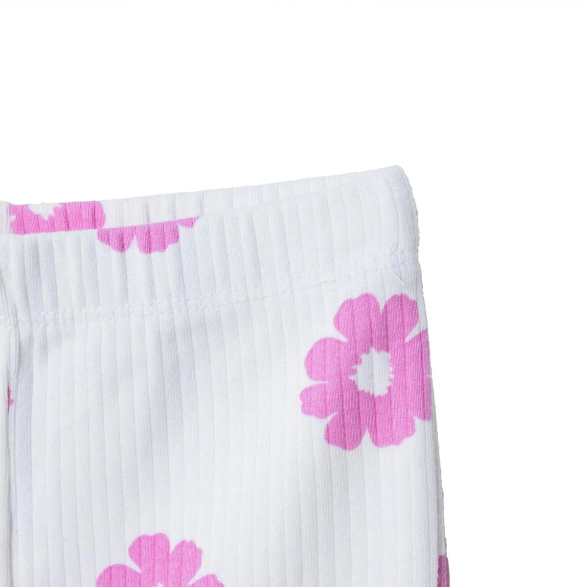HelloBaby Floral Print Ribbed Baby Leggings (3-6 Months to 4-5 Years) Ecru Printed - ebebek