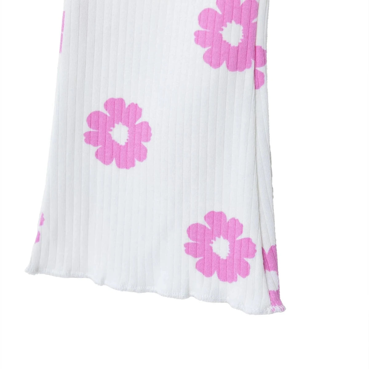 HelloBaby Floral Print Ribbed Baby Leggings (3-6 Months to 4-5 Years) Ecru Printed - ebebek