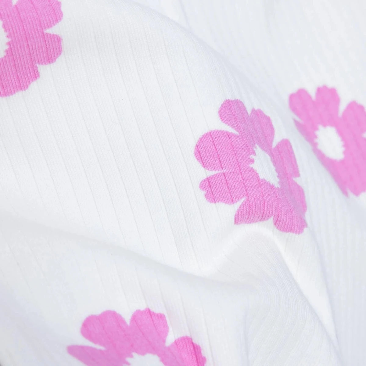 HelloBaby Floral Print Ribbed Baby Leggings (3-6 Months to 4-5 Years) Ecru Printed - ebebek