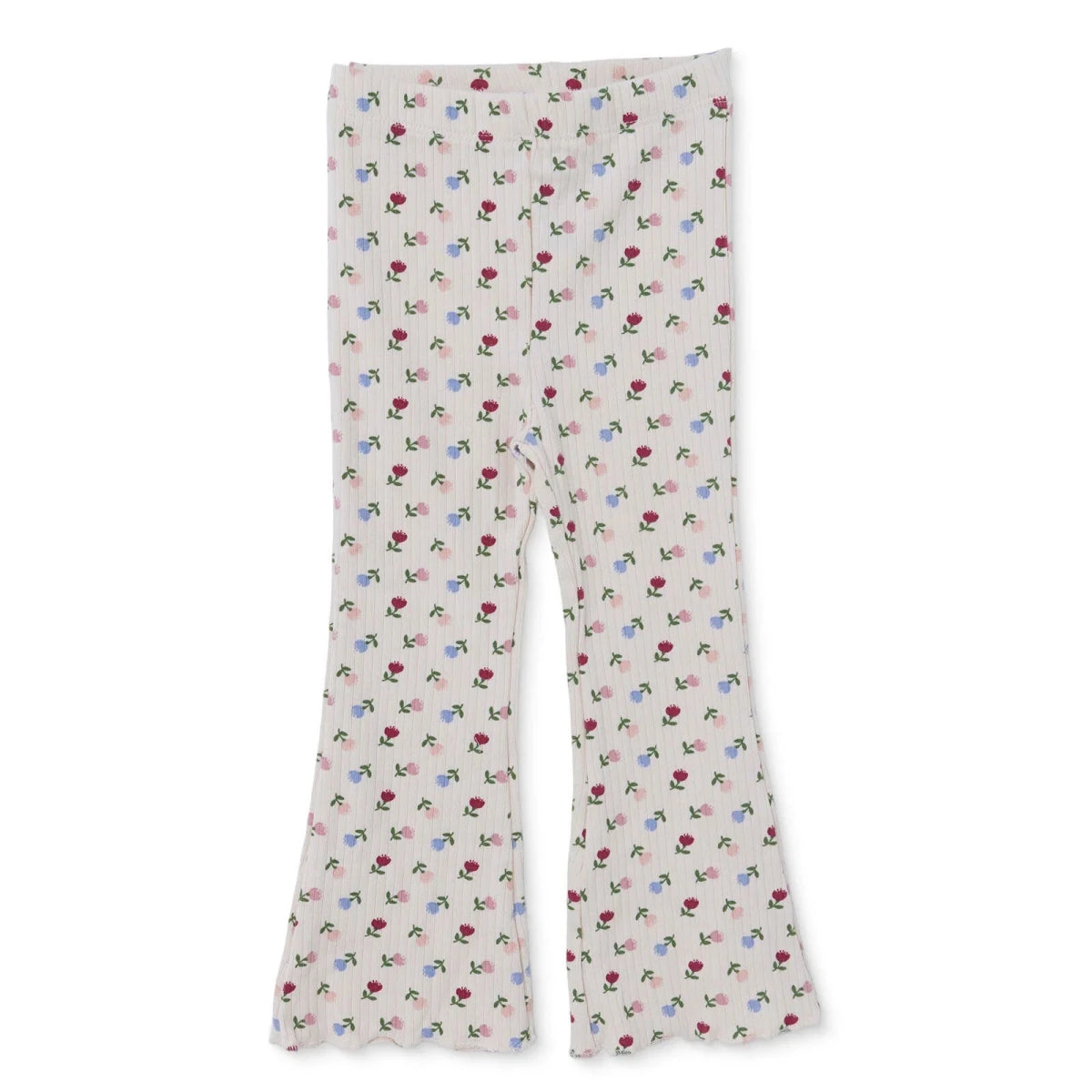 HelloBaby Floral Print Ribbed Baby Leggings (3-6 Months to 4-5 Years) Ecru Printed - ebebek
