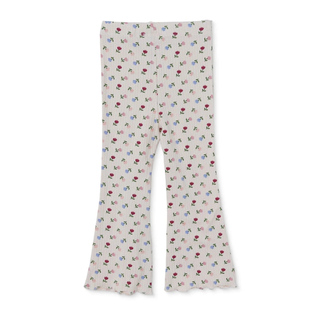 HelloBaby Floral Print Ribbed Baby Leggings (3-6 Months to 4-5 Years) Ecru Printed - ebebek