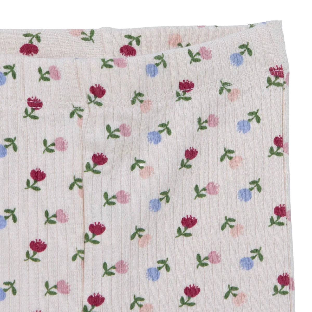 HelloBaby Floral Print Ribbed Baby Leggings (3-6 Months to 4-5 Years) Ecru Printed - ebebek