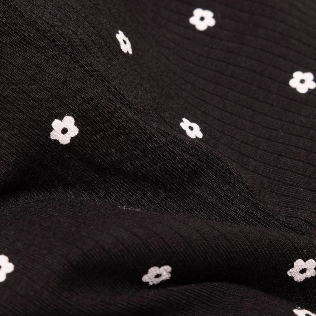 HelloBaby Floral Print Flared Ribbed Baby Leggings (6-9 Months to 2-3 Years) Black Printed - ebebek