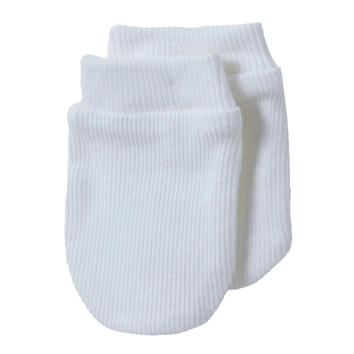 HelloBaby Ribbed Baby Scratch Mitts (Newborn) Ecru - ebebek