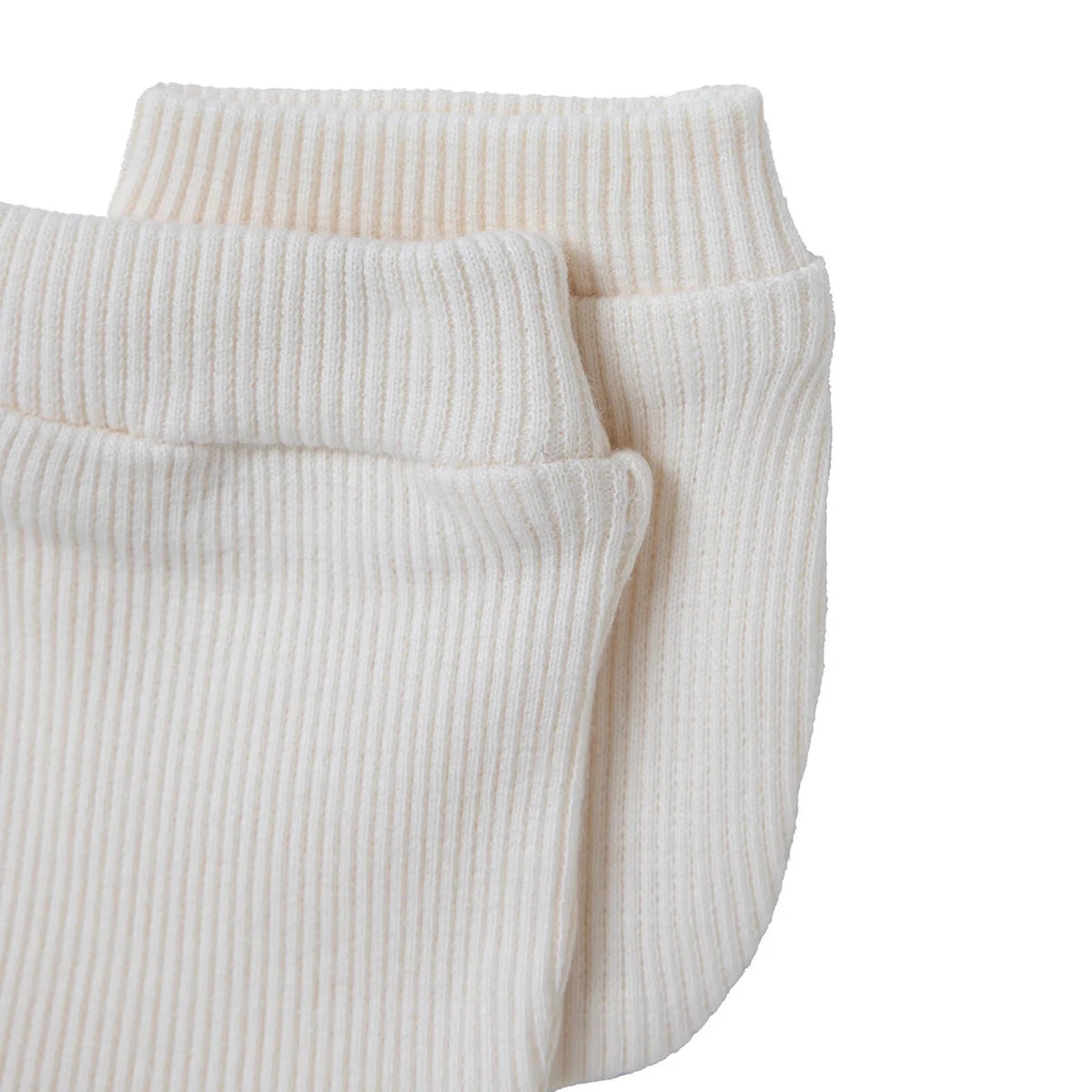HelloBaby Ribbed Baby Scratch Mitts (Newborn) Ecru - ebebek