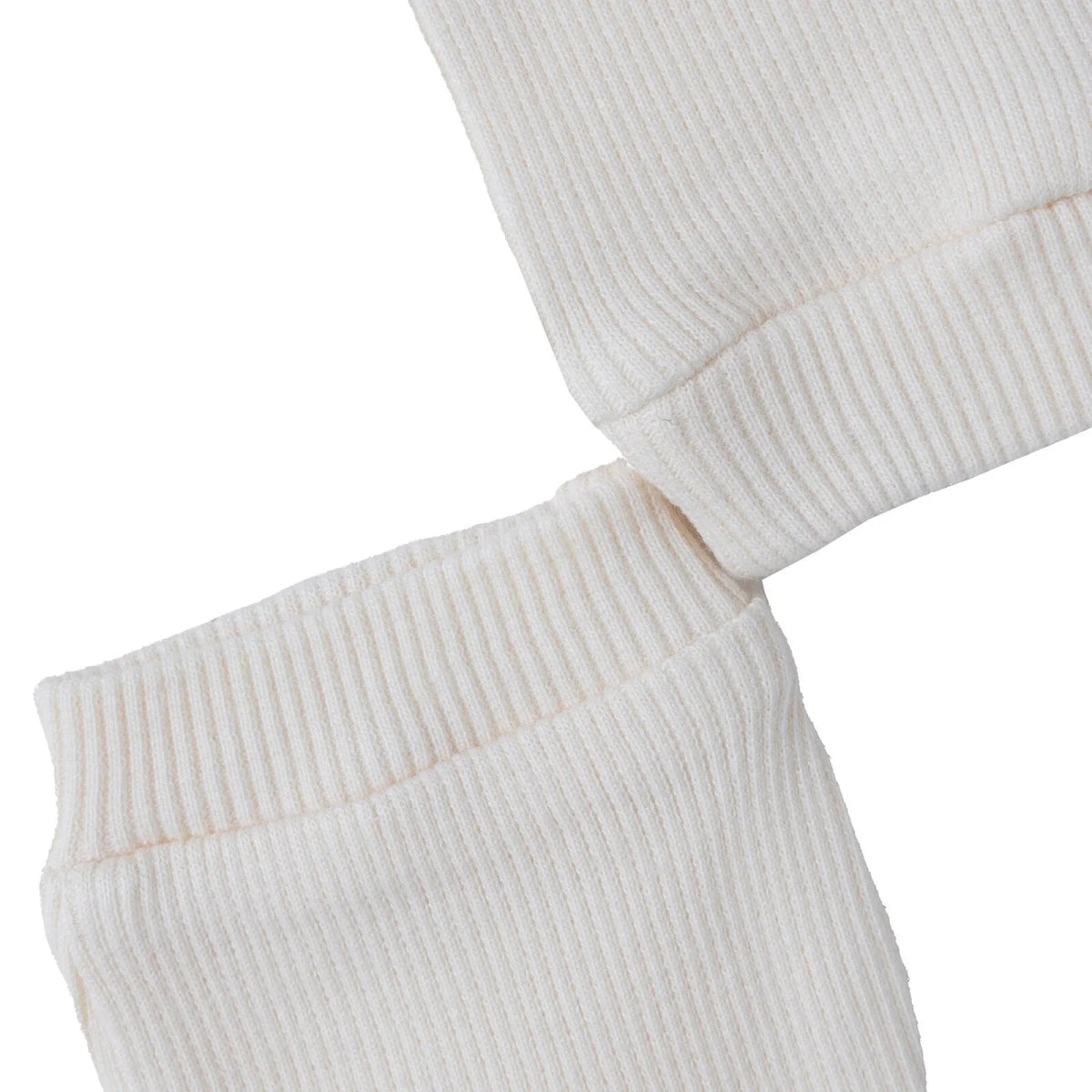 HelloBaby Ribbed Baby Scratch Mitts (Newborn) Ecru - ebebek