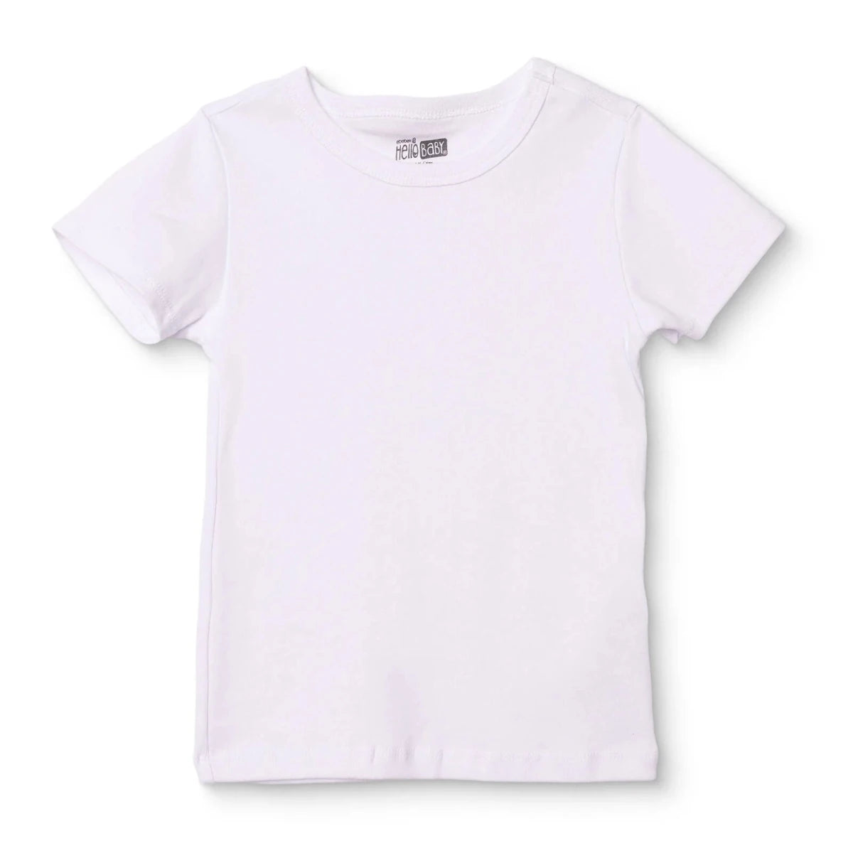 HelloBaby Short Sleeve Ribbed Baby Vest (12 Months to 4-5 Years) White - ebebek
