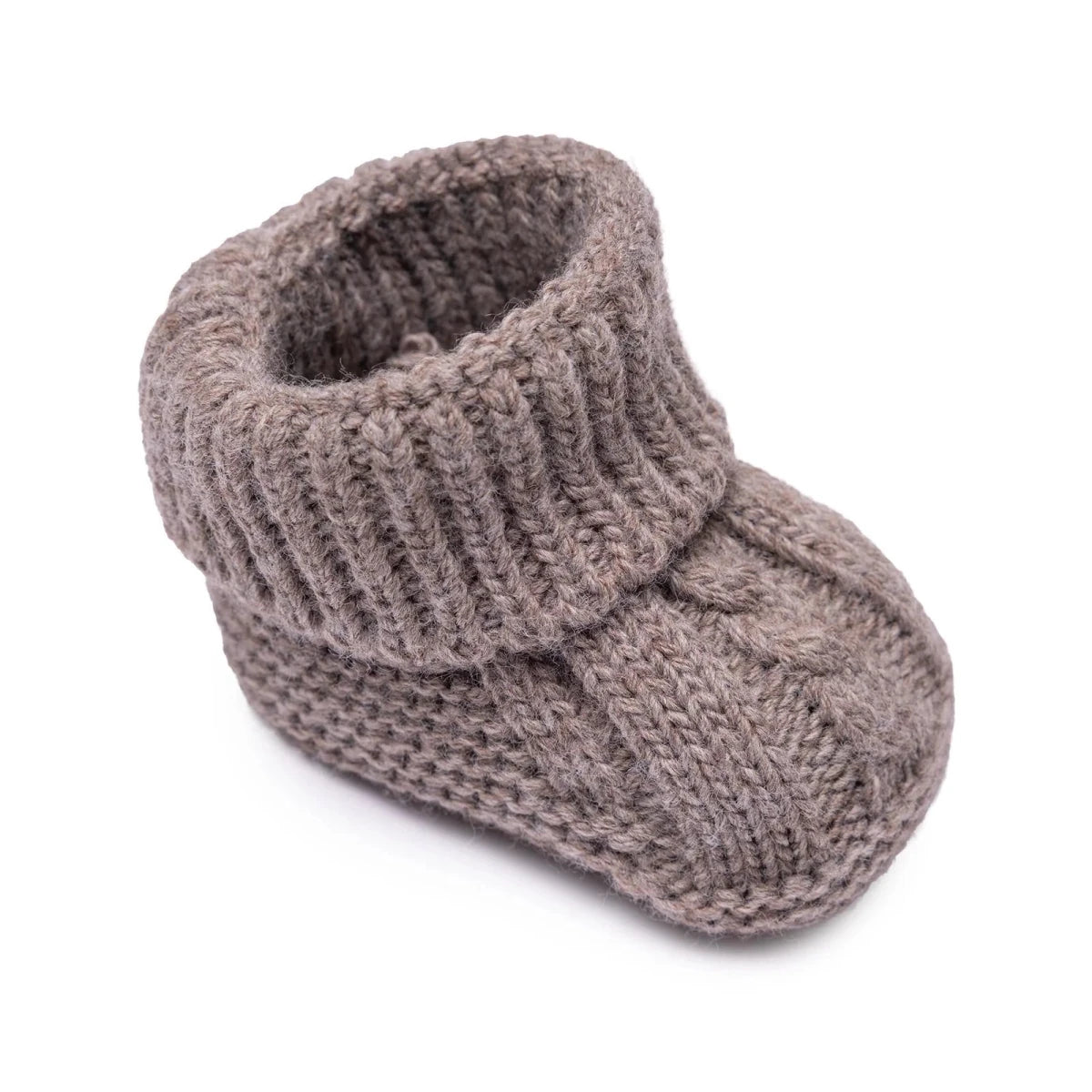 HelloBaby Knitted Baby Booties (One Size) Brown - ebebek