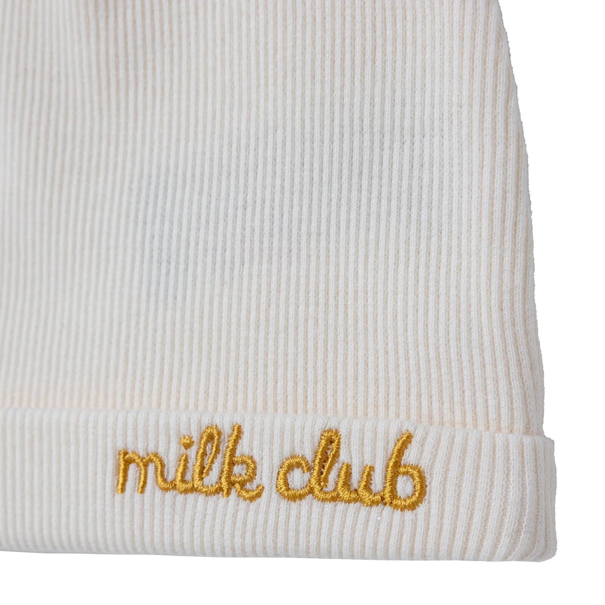 HelloBaby Slogan Print Ribbed Baby Hat (Newborn) Ecru - ebebek
