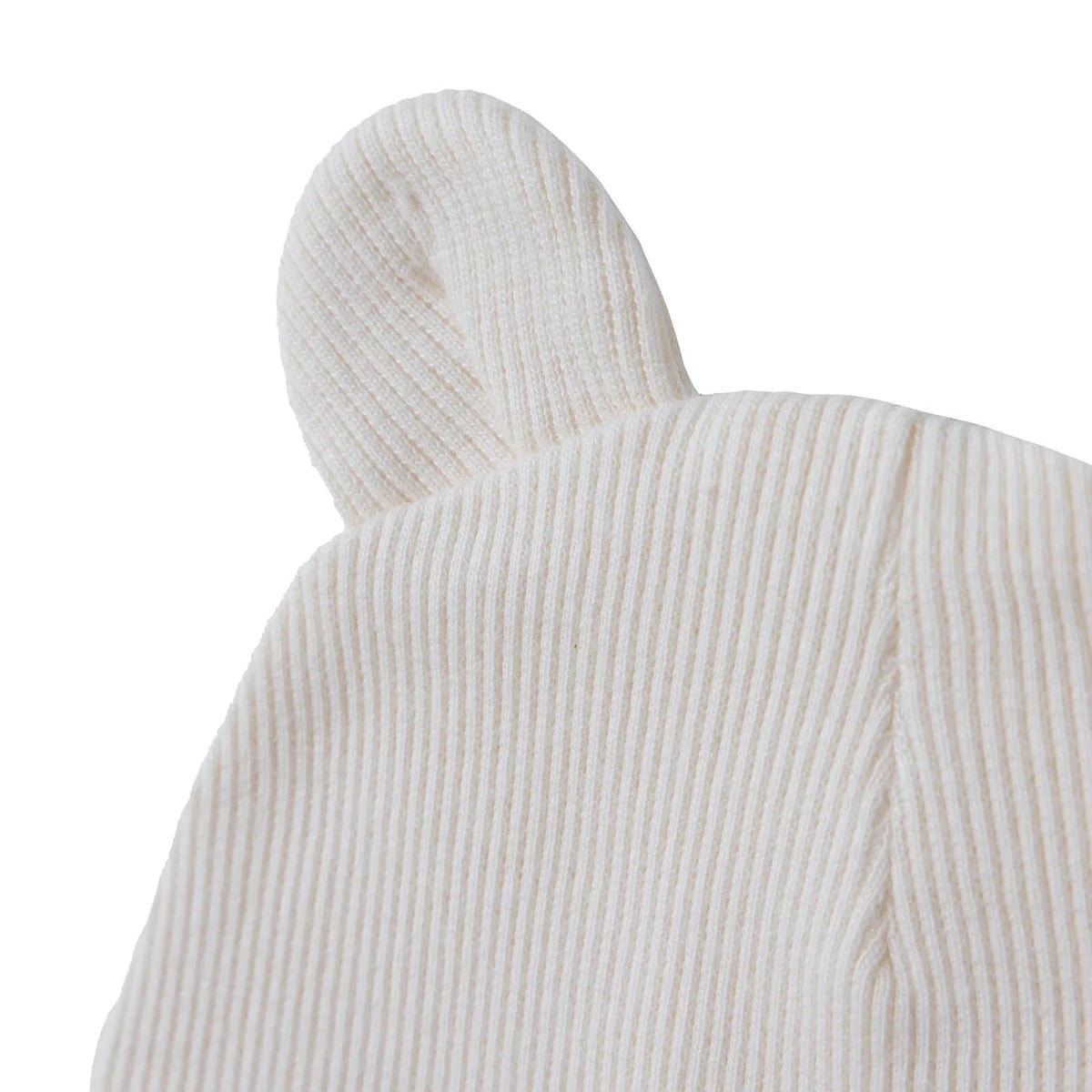 HelloBaby Slogan Print Ribbed Baby Hat (Newborn) Ecru - ebebek