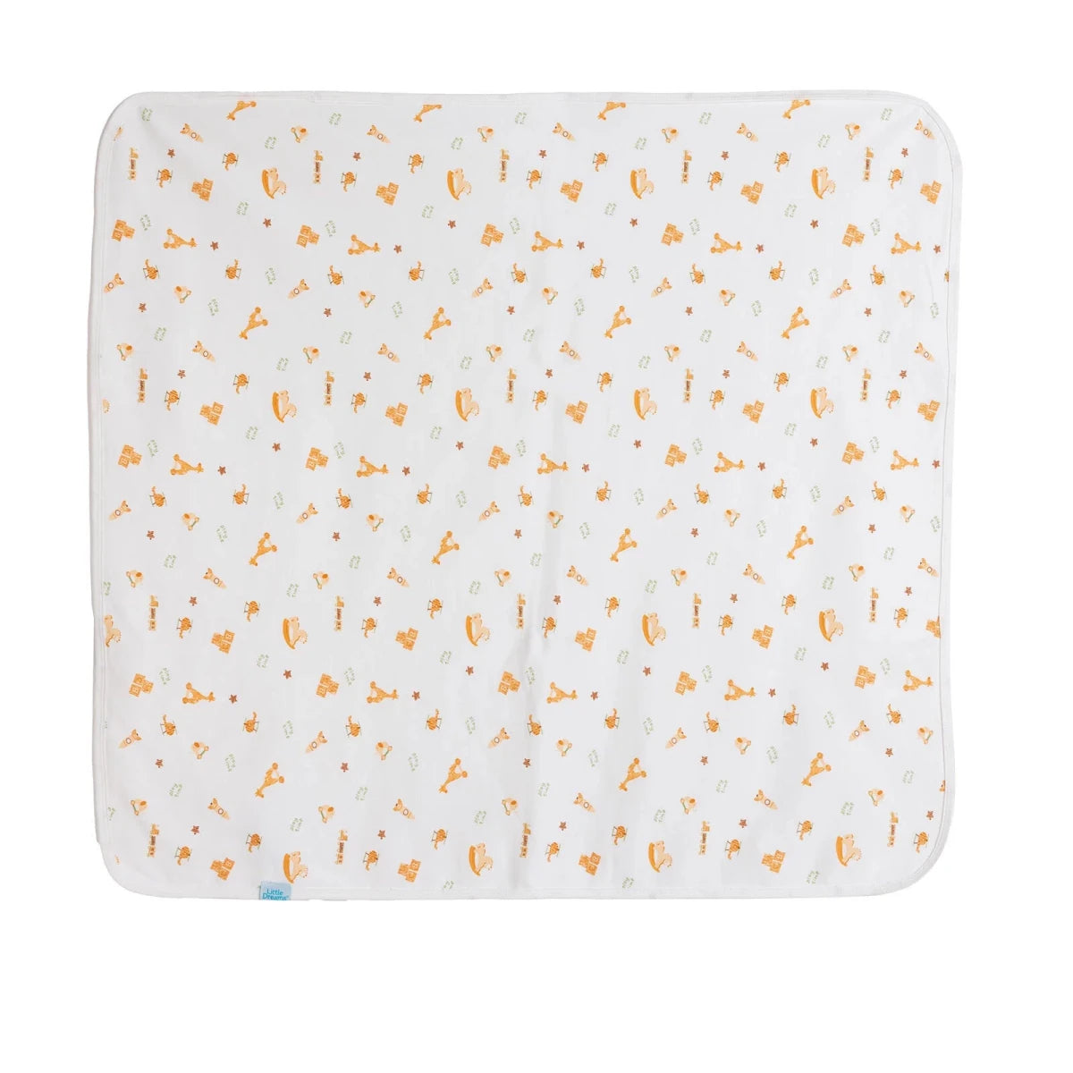 Little Dreams Rocket Print Jersey Baby Blanket (80 x 90 cm) Ecru - ebebek