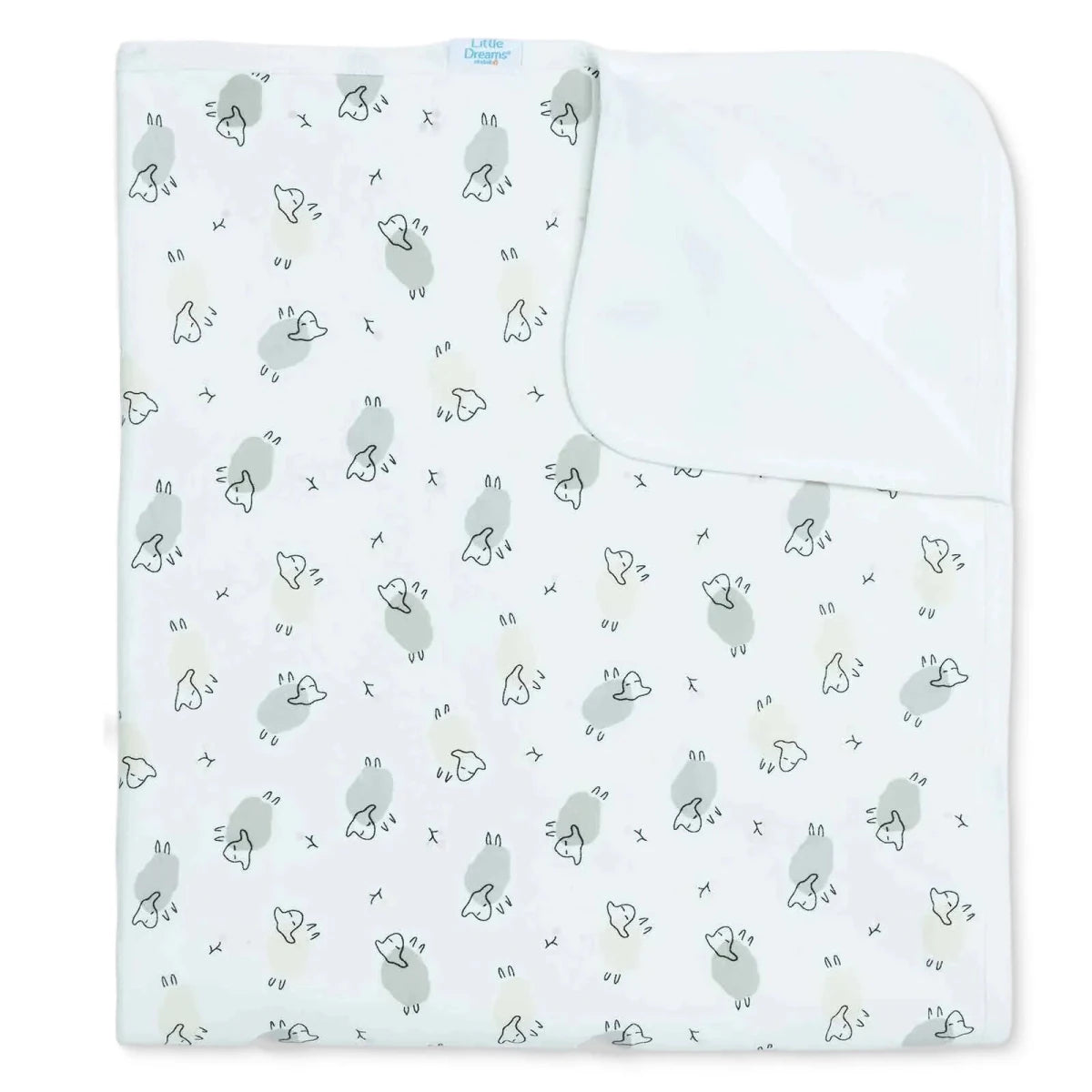 Little Dreams Animal Print Jersey Baby Blanket (80 x 90 cm) Ecru - ebebek
