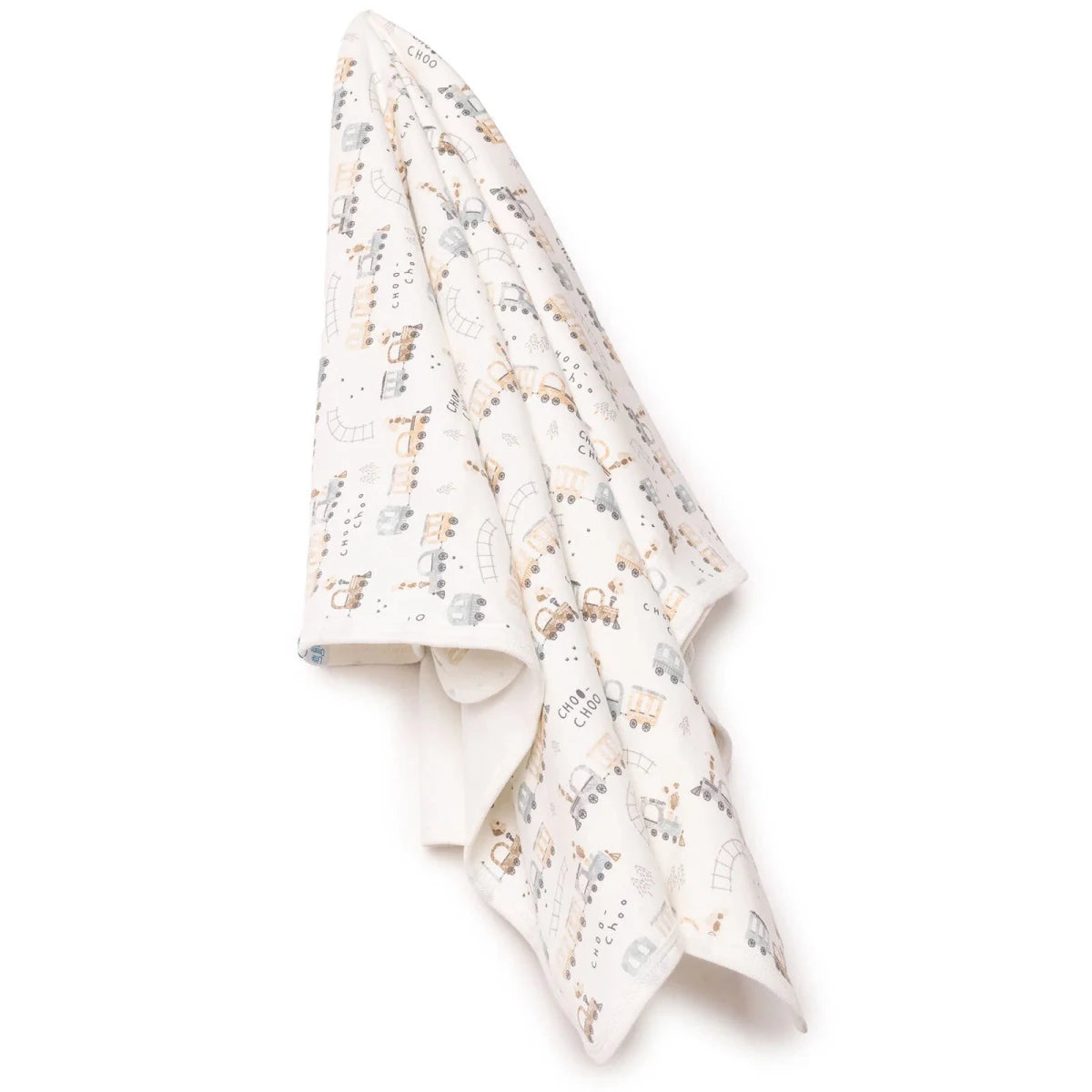 Little Dreams Vehicle Print Jersey Baby Blanket (80 x 90 cm) Ecru - ebebek