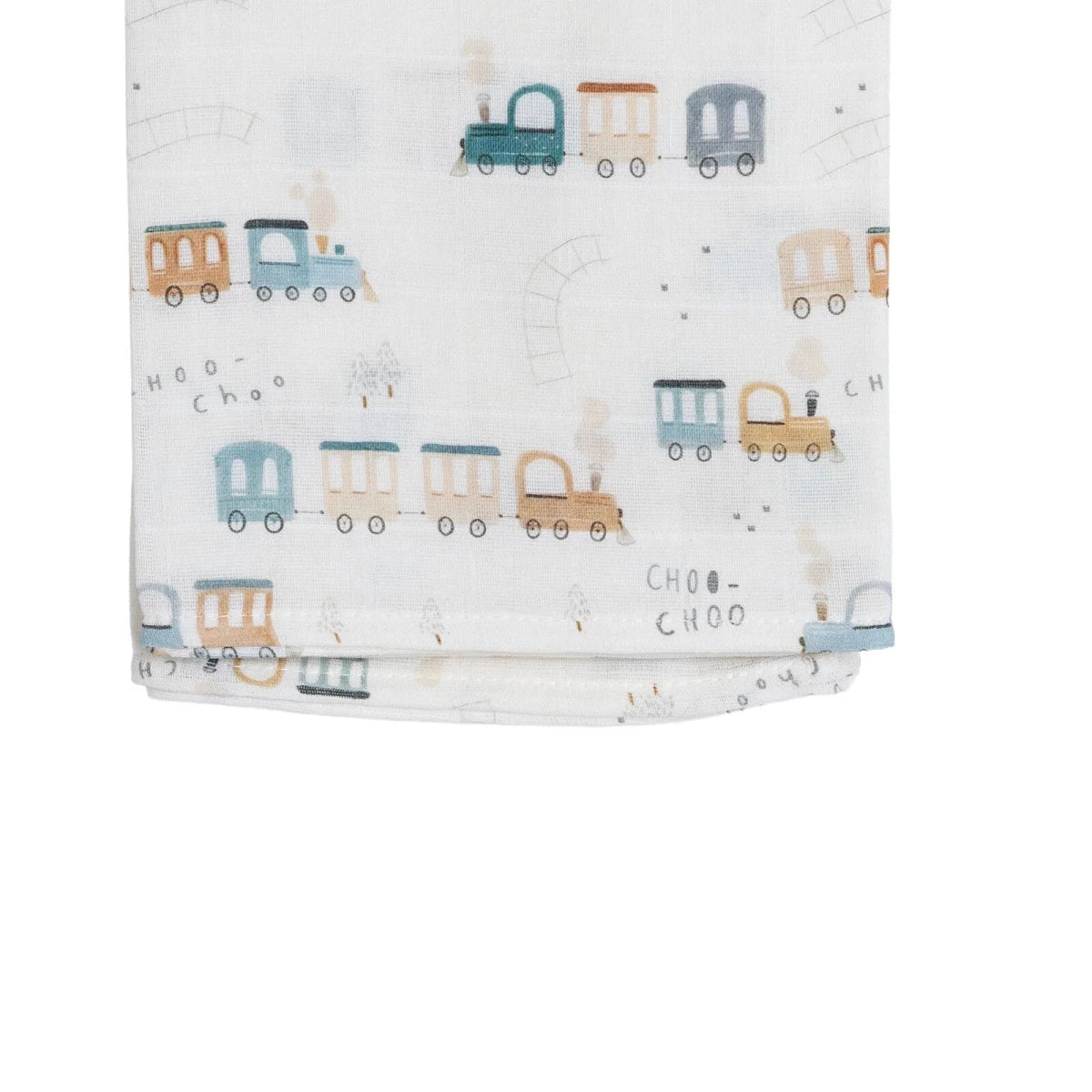 Little Dreams Vehicle Print Muslin Baby Blanket (100 x 110 cm) White - ebebek