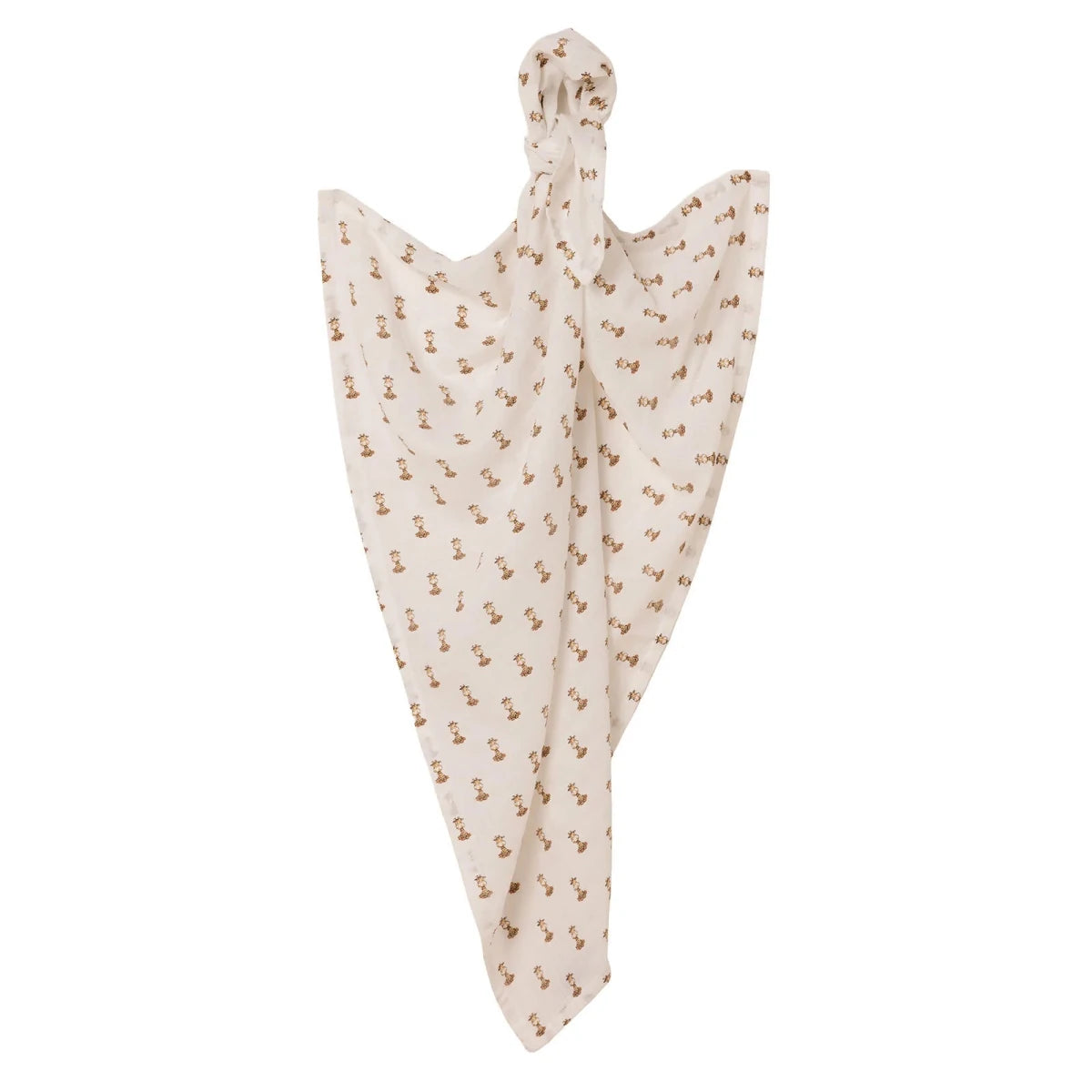 Little Dreams Tie-Fastening Animal Print Muslin Baby Blanket (100 x 110 cm) White - ebebek