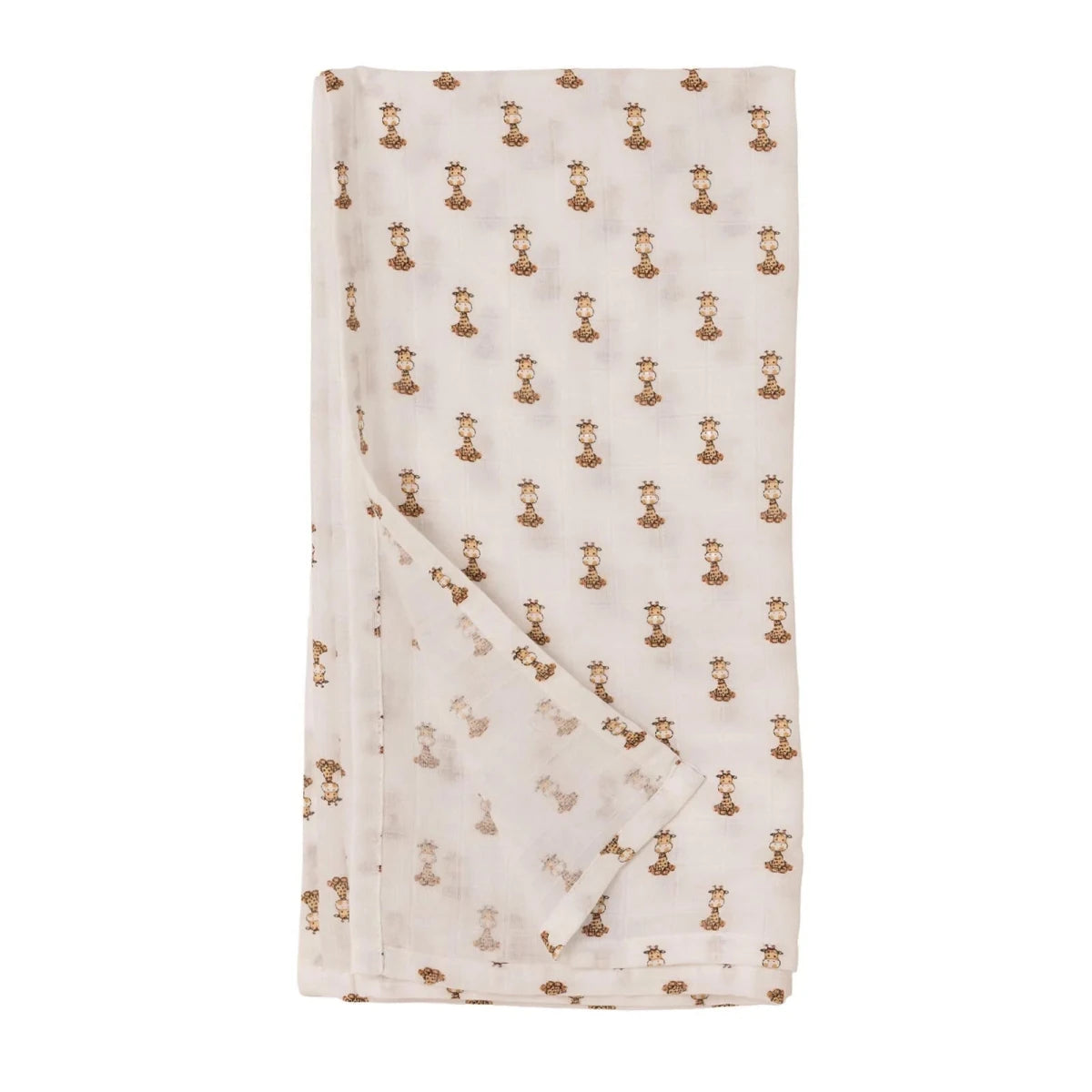 Little Dreams Tie-Fastening Animal Print Muslin Baby Blanket (100 x 110 cm) White - ebebek