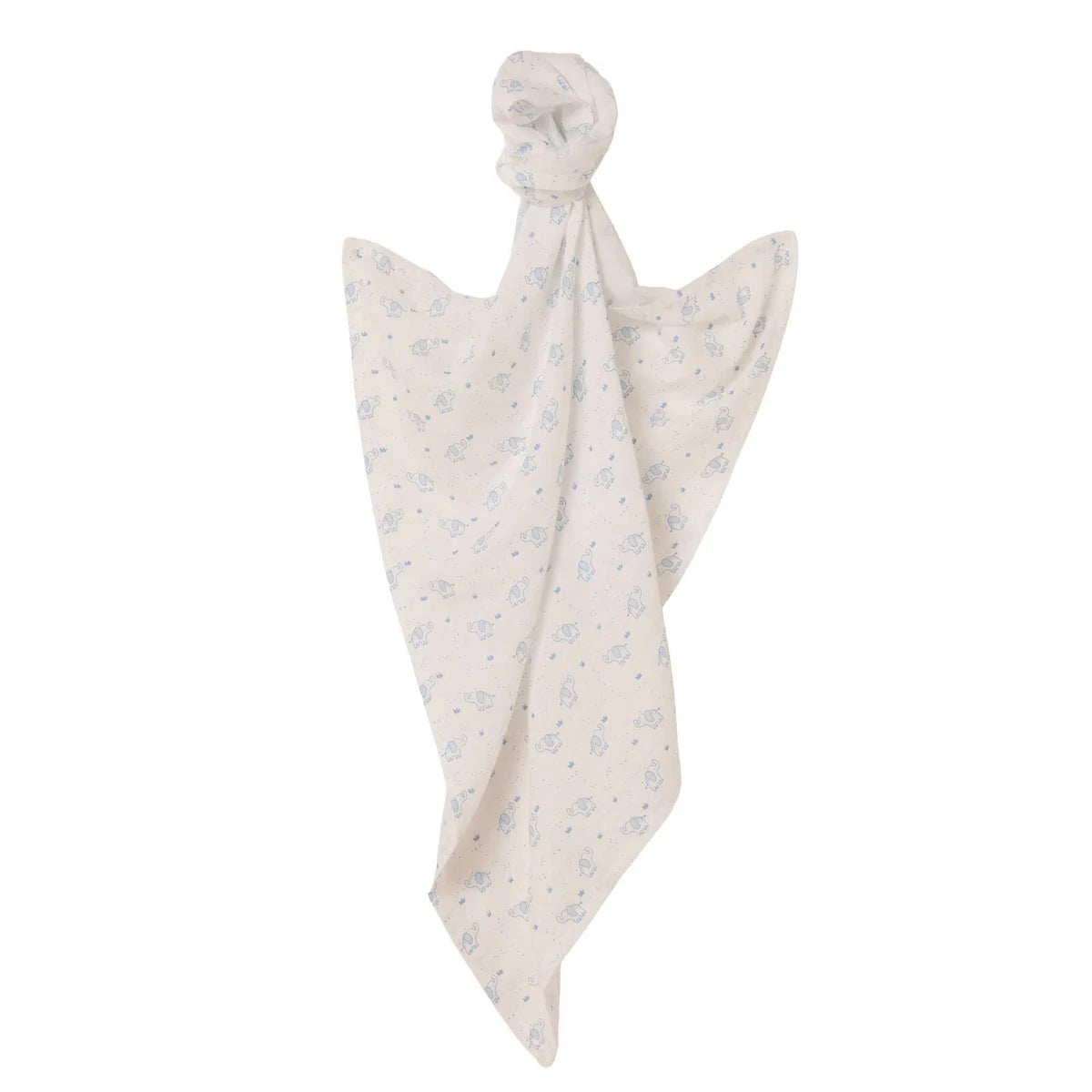 Little Dreams Elephant Print Muslin Baby Blanket (100 x 110 cm) White - ebebek