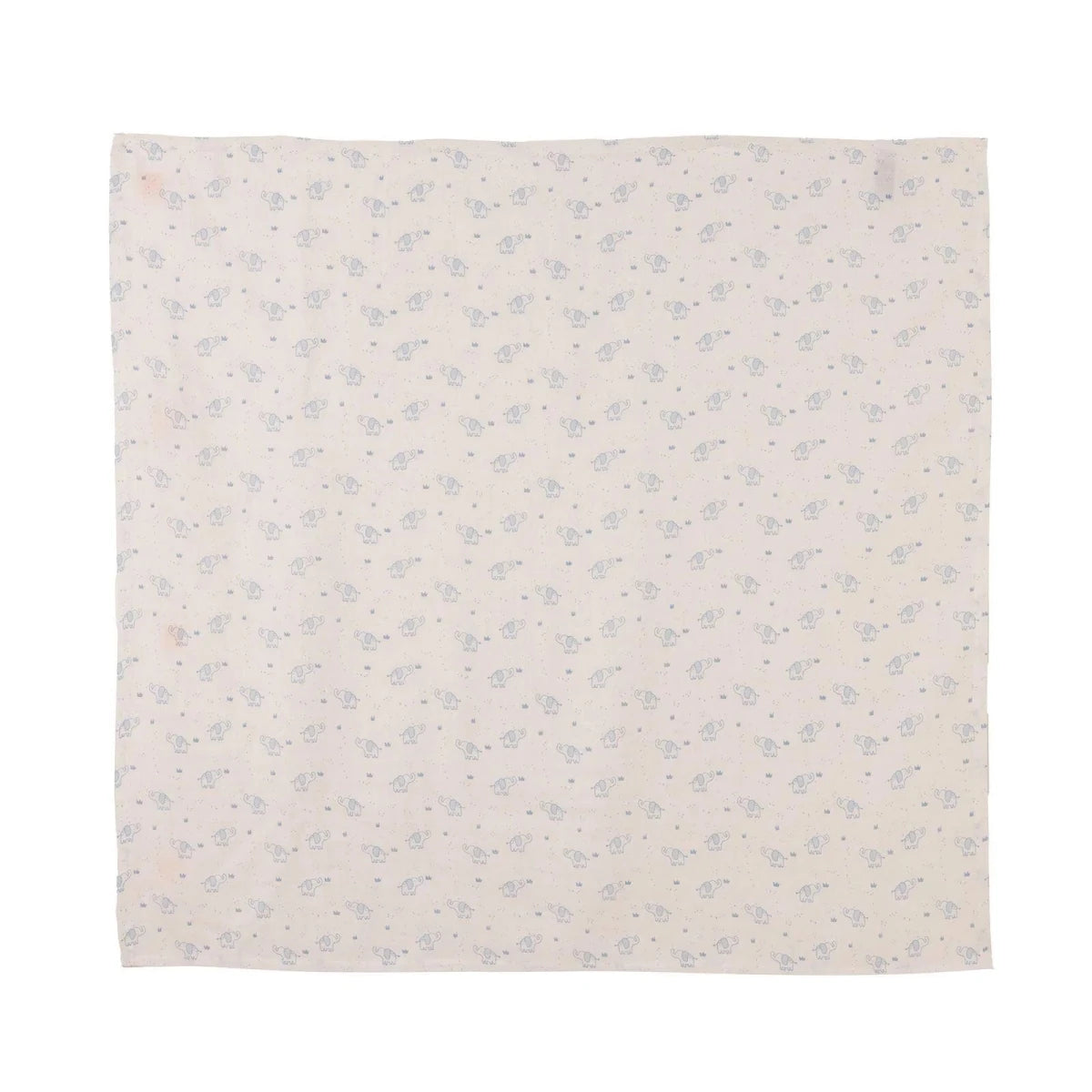 Little Dreams Elephant Print Muslin Baby Blanket (100 x 110 cm) White - ebebek