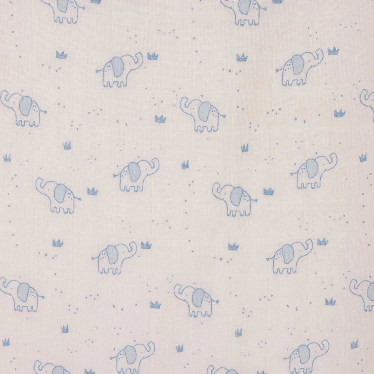 Little Dreams Elephant Print Muslin Baby Blanket (100 x 110 cm) White - ebebek