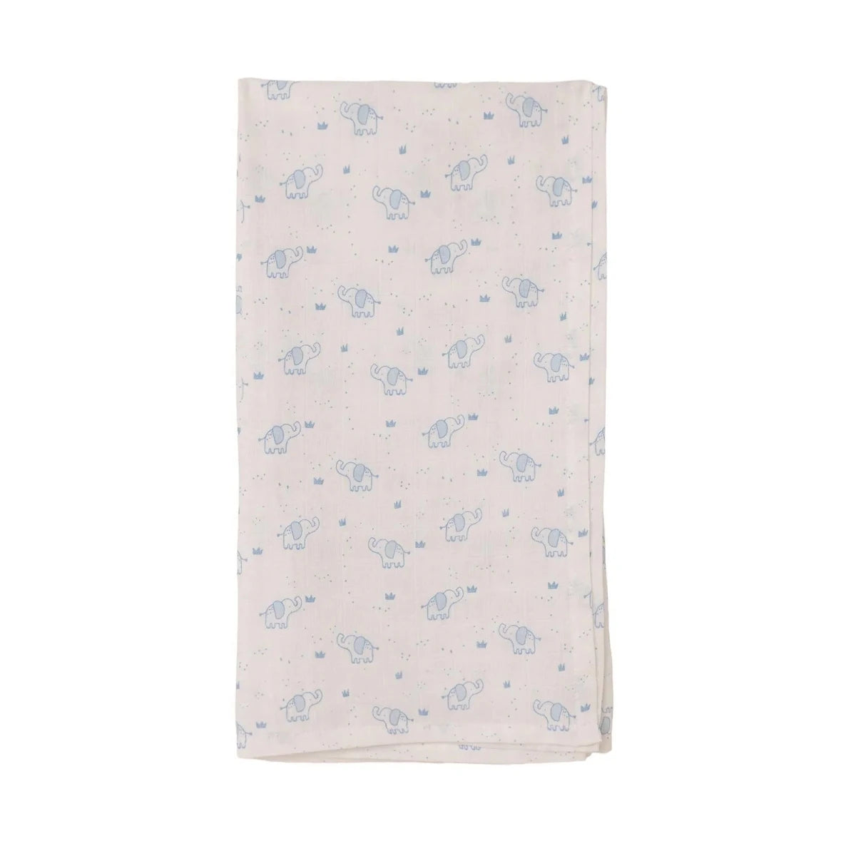Little Dreams Elephant Print Muslin Baby Blanket (100 x 110 cm) White - ebebek