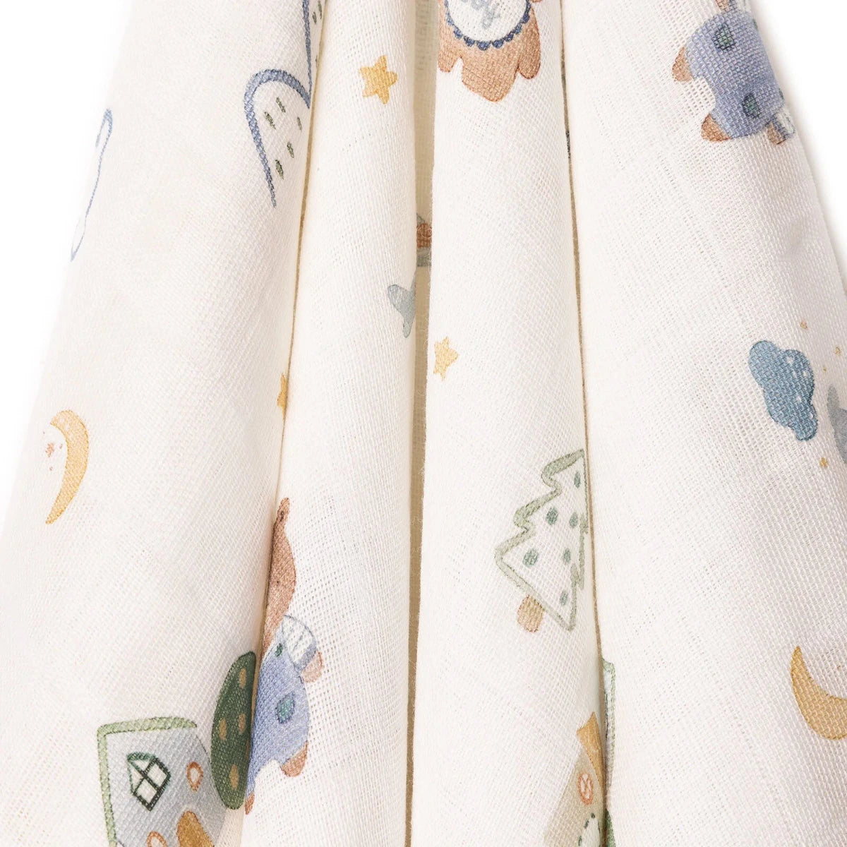 Little Dreams Bear Print Muslin Baby Blanket (100 x 110 cm) Ecru - ebebek