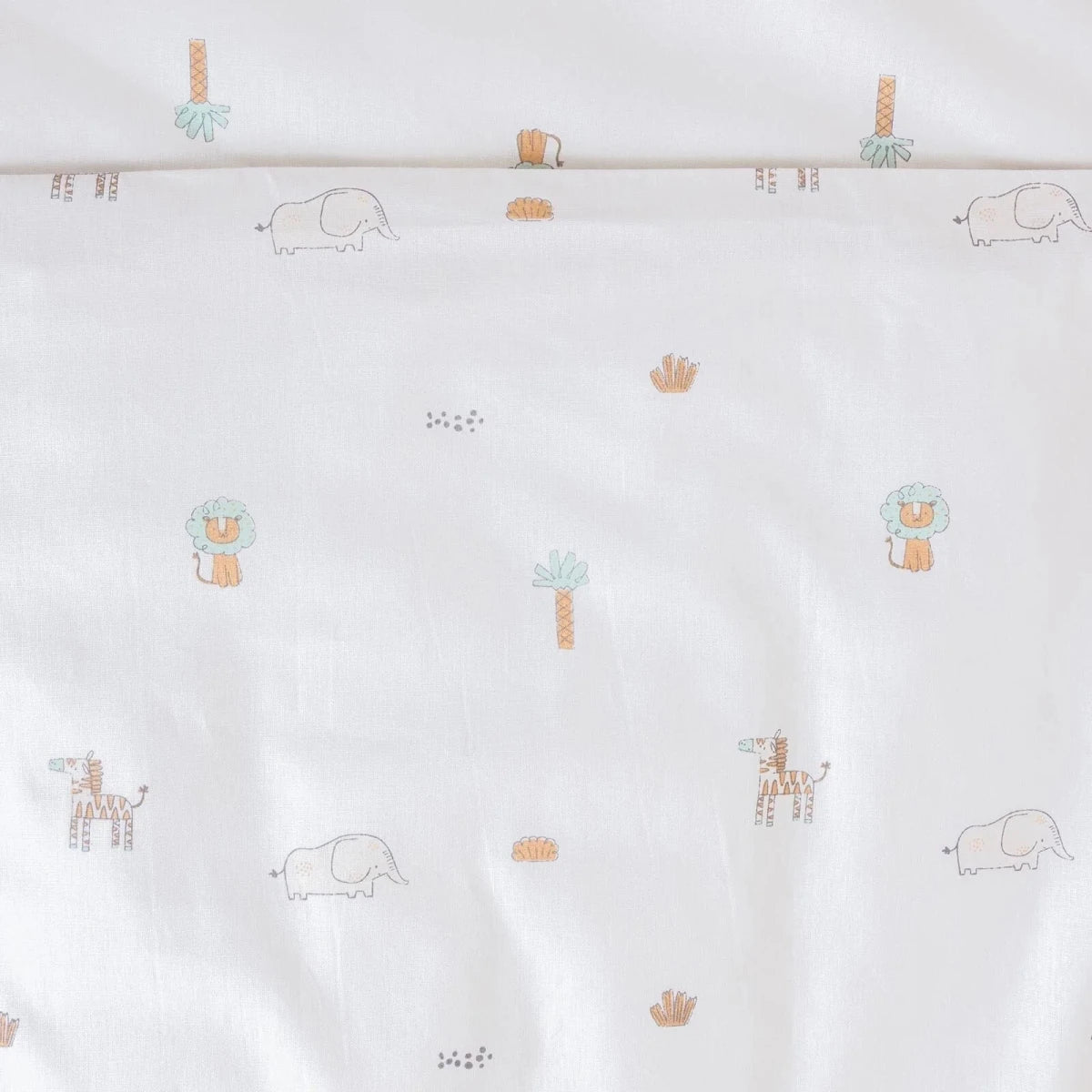 Little Dreams Animal Print Baby Duvet Cover Set (100 x 150 cm) Ecru Printed - ebebek
