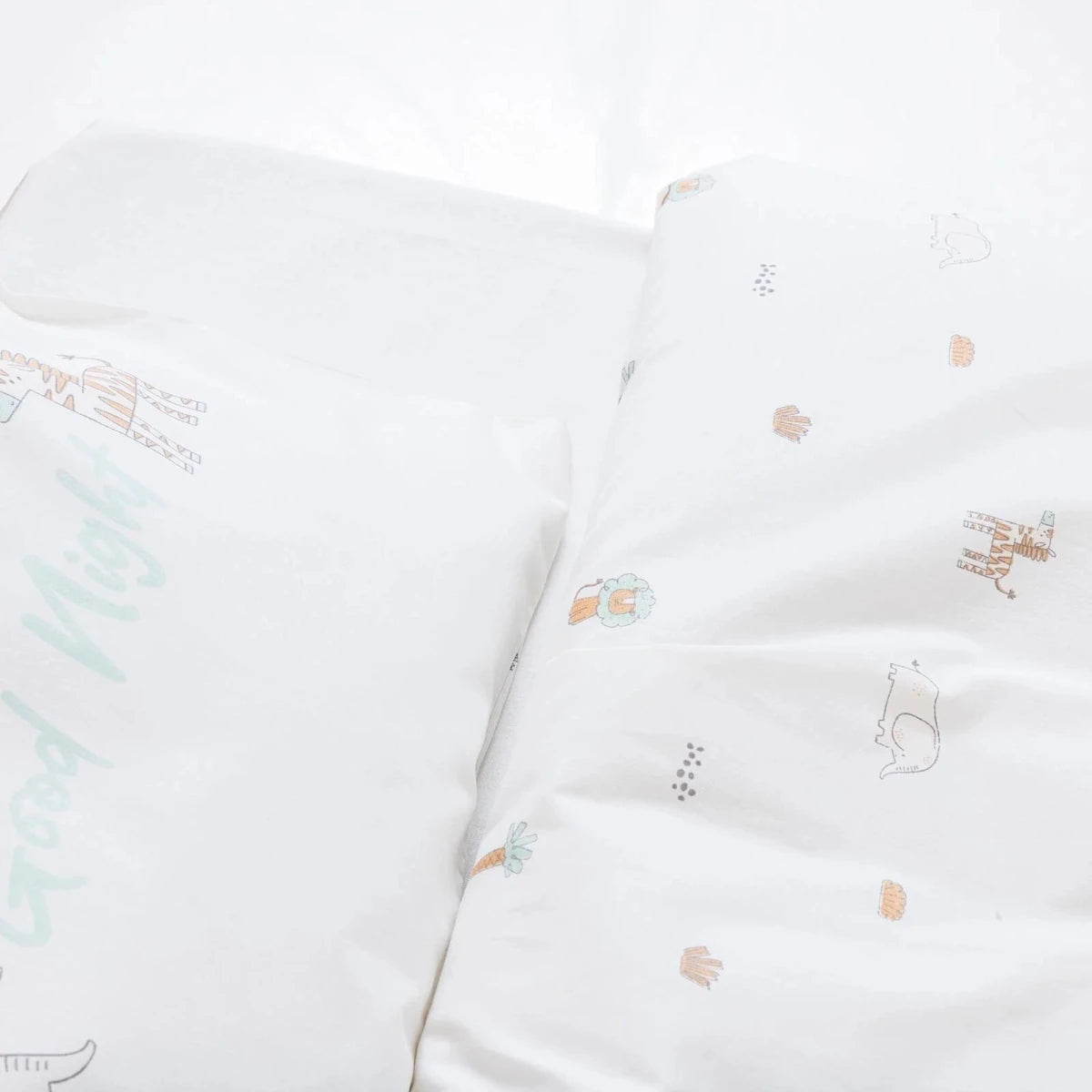 Little Dreams Animal Print Baby Duvet Cover Set (100 x 150 cm) Ecru Printed - ebebek