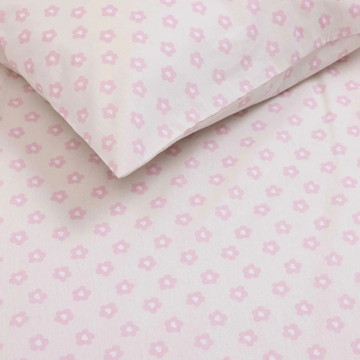 Little Dreams Floral Print Cot Bed Sheet Set (70 x 140 cm) Ecru - ebebek
