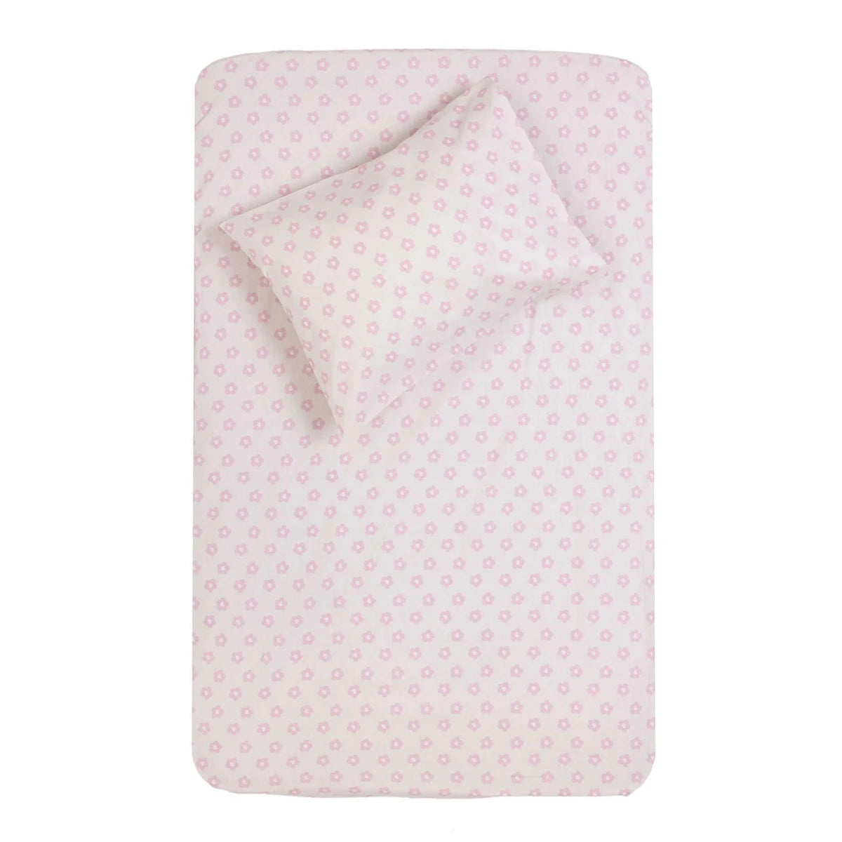 Little Dreams Floral Print Cot Bed Sheet Set (70 x 140 cm) Ecru - ebebek