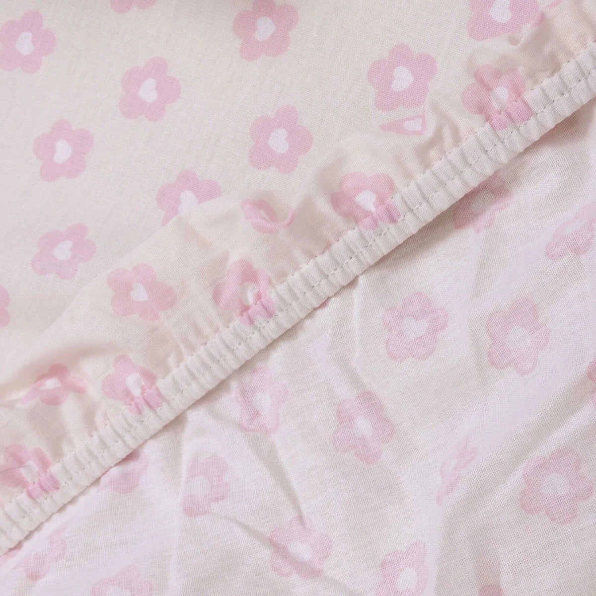 Little Dreams Floral Print Cot Bed Sheet Set (70 x 140 cm) Ecru - ebebek