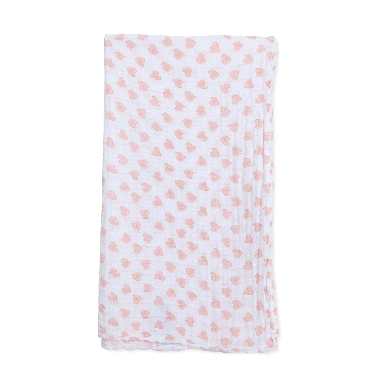 Little Dreams Heart Print Muslin Baby Blanket (100 x 110 cm) White - ebebek