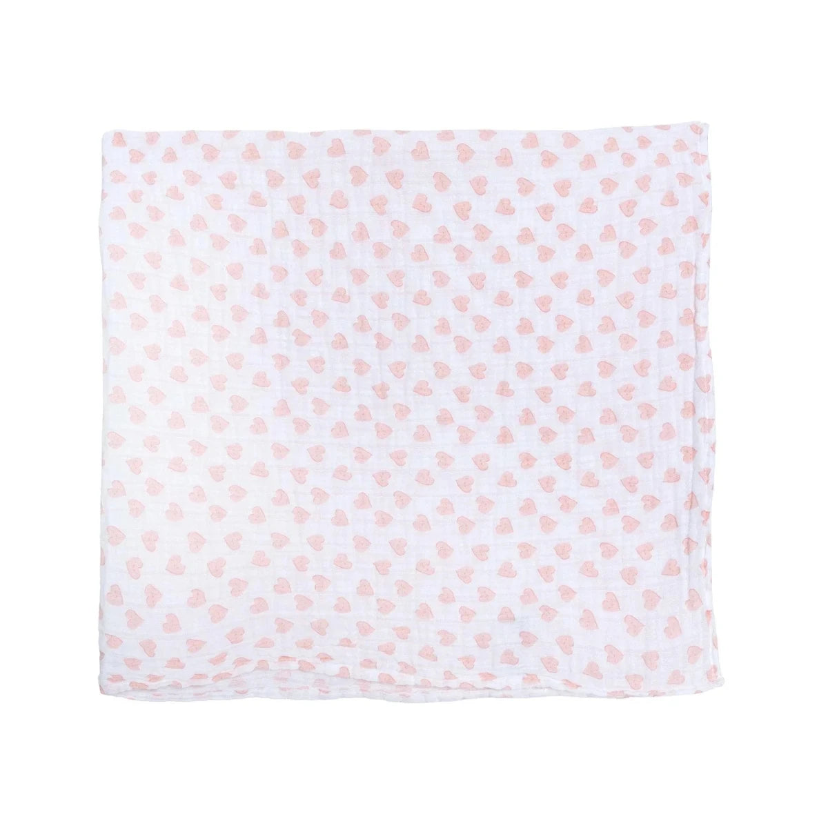 Little Dreams Heart Print Muslin Baby Blanket (100 x 110 cm) White - ebebek