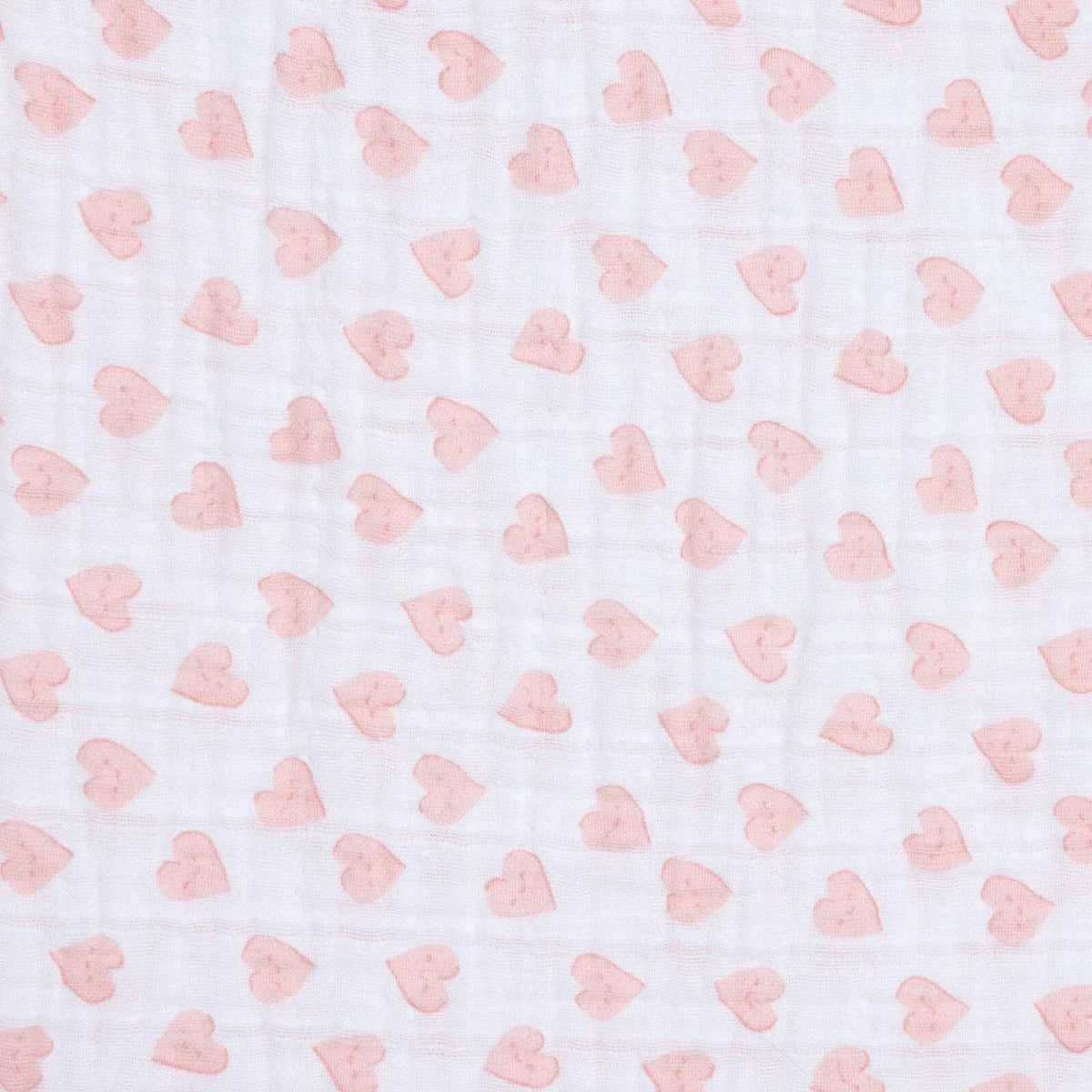 Little Dreams Heart Print Muslin Baby Blanket (100 x 110 cm) White - ebebek
