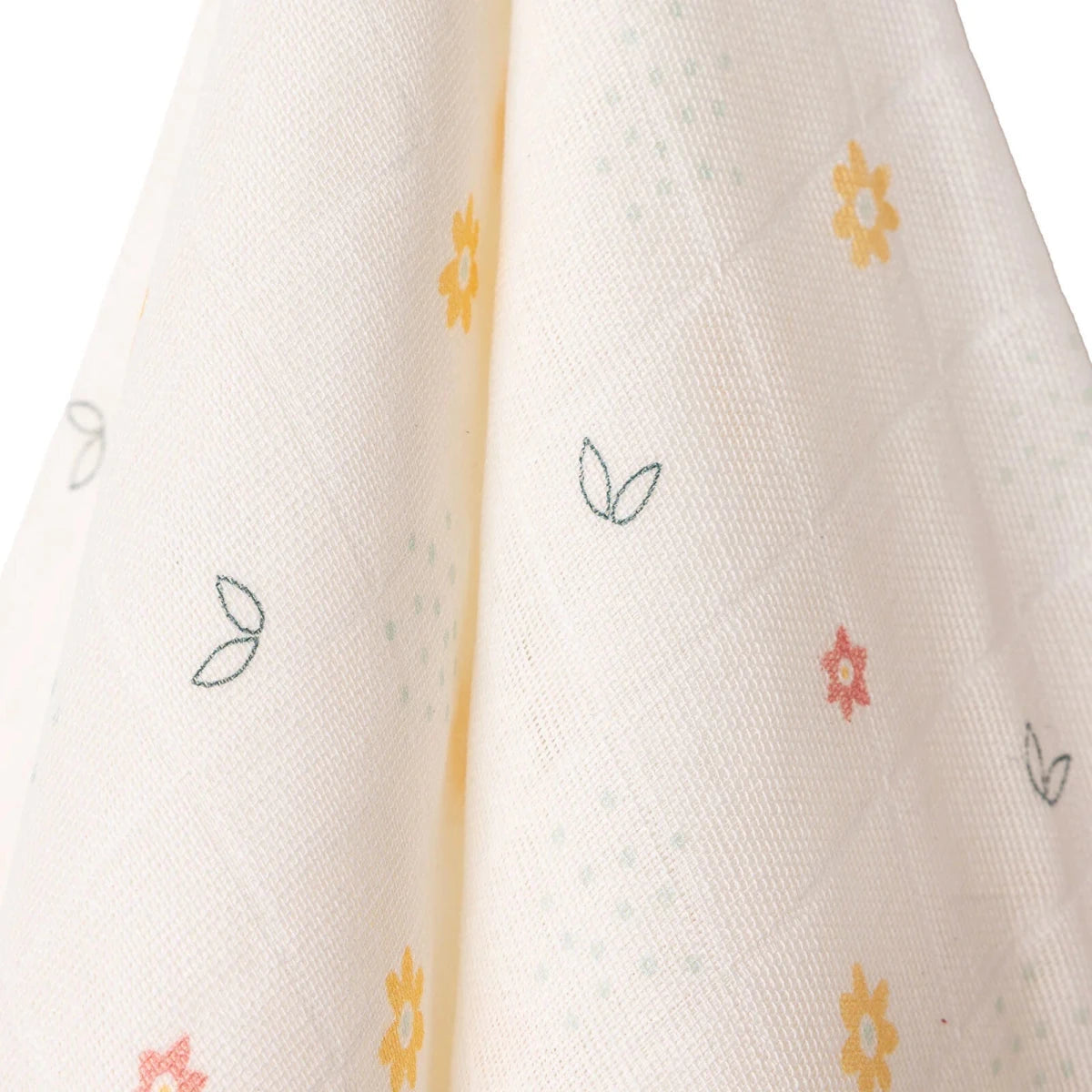 Little Dreams Floral Print Muslin Baby Blanket (100 x 110 cm) White - ebebek