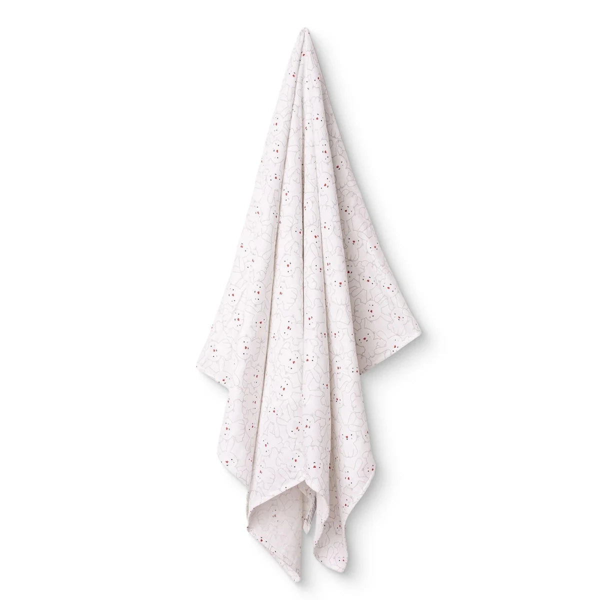 Little Dreams Bunny Print Muslin Baby Blanket (100 x 110 cm) White - ebebek