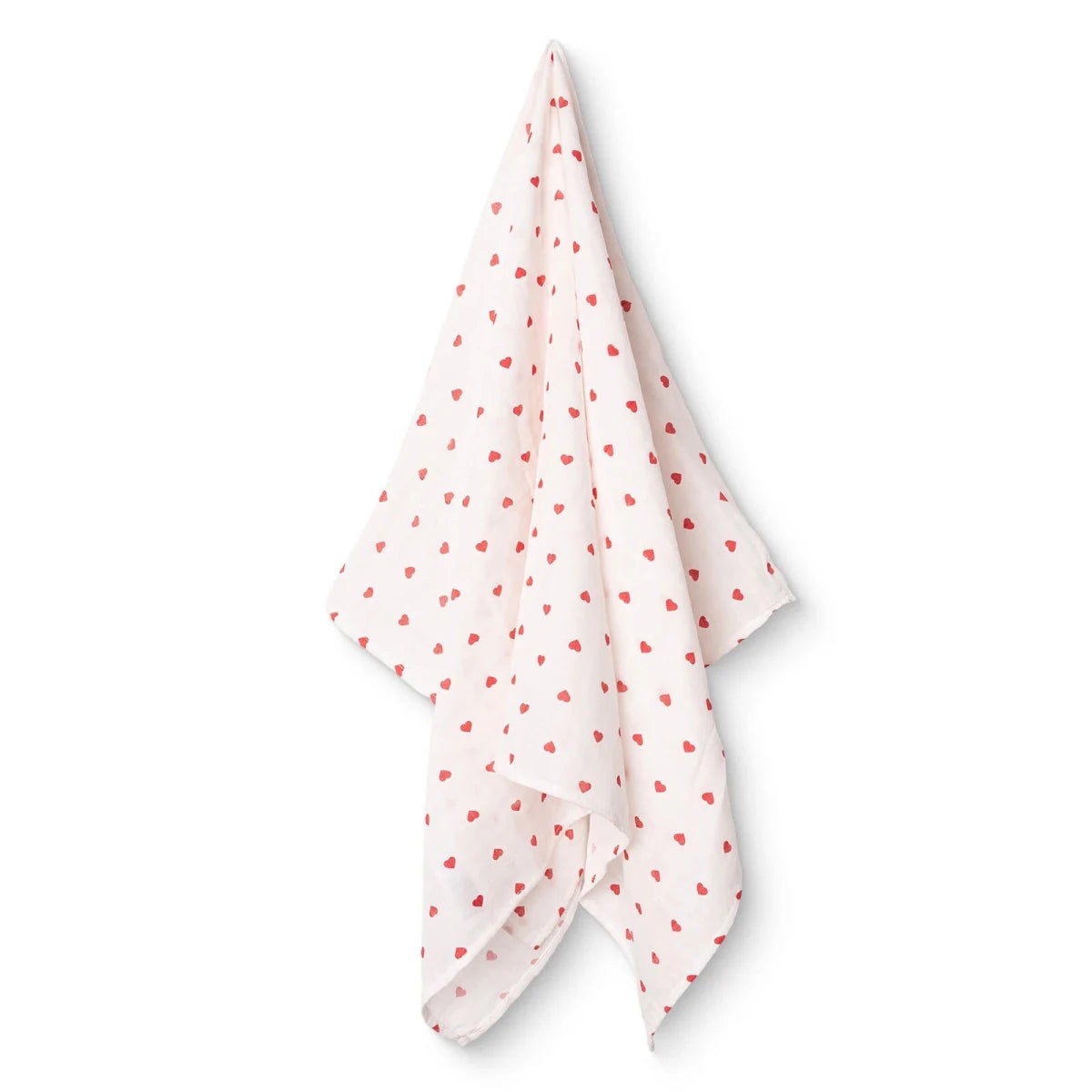 Little Dreams Heart Print Muslin Baby Blanket (100 x 110 cm) Red Printed - ebebek