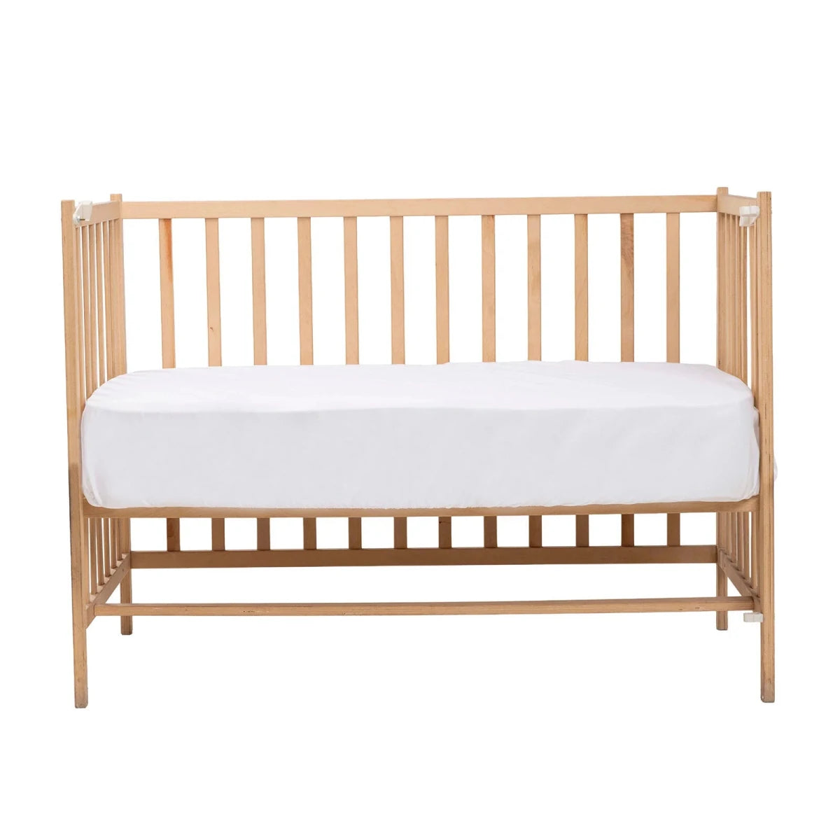 Little Dreams Plain Fitted Cot Bed Sheet (70 x 140 cm) White - ebebek
